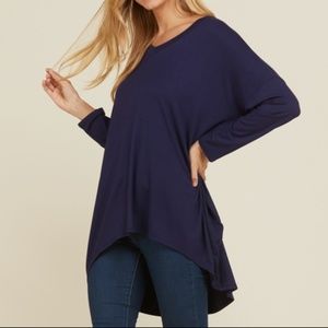 🃏 2 for $25 | "Ann" Oversize Tunic - Navy